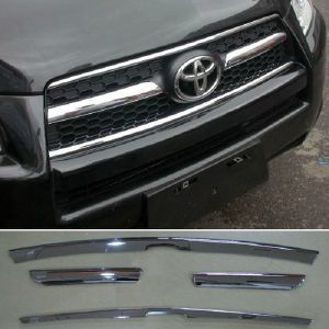 Накладки на решетку радиатора хромированные для Toyata RAV4 2009-2012